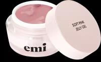 E.Mi, Камуфлирующий гель-желе для моделирования Soft Pink Jelly Gel, 50 г