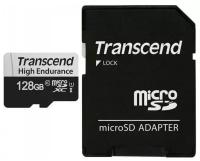 Карта памяти 128Gb MicroSD Transcend + SD адаптер (TS128GUSD350V)