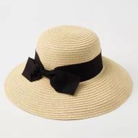 Шляпа женская MINAKU"Beach", размер 56-58, цвет бежевый Minaku 4580749