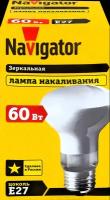 Лампа накаливания NAVIGATOR R63 60Вт Е27, матовая