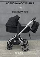 Коляска универсальная 3 в 1 LUXMOM 780, черная ПА