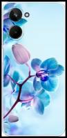 Силиконовый чехол на Realme 10 4G / Реалми 10 4G "Голубая орхидея"