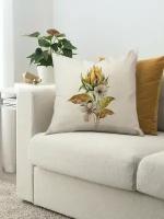 Подушка декоративная на диван Цветы и растения