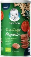 Снэк Gerber Nutripuffs Organic пшенично-овсяные с томатом и морковью, с 1 года, 35 г