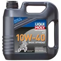 3062 LiquiMoly Минеральное моторное масло для 4-такт.мотоциклов Motorbike 4T Basic Offroad 10W-40 4л