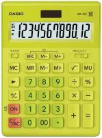 Калькулятор настольный CASIO GR-12С-GN (210х155мм), 12 разрядов, двойное питание, салатовый