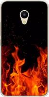 Силиконовый чехол "Все в огне" на Meizu M5 / Мейзу М5