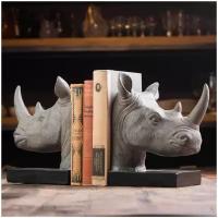 Набор из 2-х держателей для книг Bookend Rhino Heads