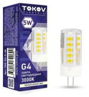 Лампа светодиодная 5Вт Capsule 3000К G4 220-240В TOKOV ELECTRIC TKE-G4-5-3K