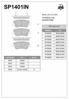 SANGSIN BRAKE SP1401IN Колодки тормозные HYUNDAI SOLARIS 10-/SONATA V 05-/KIA SOUL задние