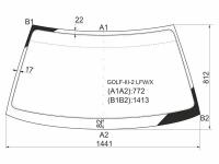 Стекло Лобовое Volkswagen Golf 91-99 / Jetta 91-98 / Vento 92-95 XYG арт. GOLF-III-2 LFW/X