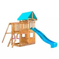 Домик Babygarden с балконом, закрытым домиком и горкой 2.4 м