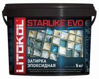 Затирка эпоксидная двухкомпонентная Litokol Starlike Evo S.105, Bianco Titanio, 5 кг