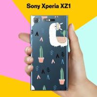 Силиконовый чехол на Sony Xperia XZ1 Лама / для Сони Иксперия ИксЗ 1