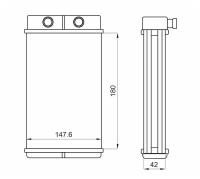 STKA40395A0 SAT радиатор отопителя салона KIA SPECTRA/SEPHIA/SHUMA 96-