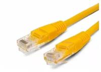 Патч-корд U/UTP 5e кат. 7.5м Filum FL-U5-7.5M-Y 26AWG(7x0.16 мм), кабель для интернета, омедненный алюминий (CCA), PVC, жёлтый