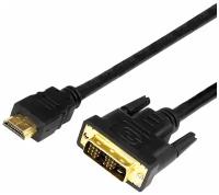Шнур/кабель/провод HDMI - DVI-D 1.4 3D 4K REXANT GOLD с ферритовыми фильтрами 2 метра
