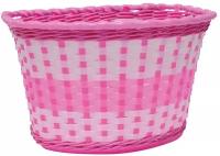 Передняя корзина на велосипед OXFORD Junior Woven Basket pink