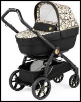 Универсальная коляска Peg-Perego Book SLK Modular, graphic gold, цвет шасси: черный