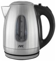 Чайник электрический JVC 1,7 л из нержавеющей стали, открывание кнопкой, съемный фильтр от накипи, подсветка, 2200 Вт