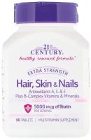 Таблетки 21st Century Hair, Skin & Nails, 100 г, 90 шт