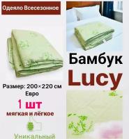Одеяло всесезонное "Бамбук" евро, 200*220 см, 300гр/м2, ткань тик