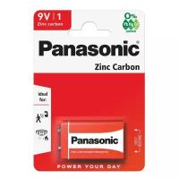 Батарейка солевая Panasonic Zinc Carbon 6F22 Крона 9В 1шт