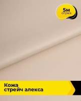 Ткань для шитья и рукоделия Кожа стрейч "Алекса" 5 м * 138 см, бежевый 013