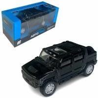 Модель автомобиля металлическая "Hummer H2", чёрный, 1:43