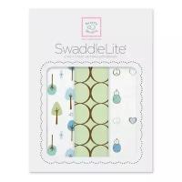 SwaddleDesigns (США) Муслиновые пеленки 2 шт Cute & Calm Kiwi