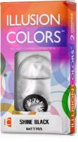 Цветные контактные линзы ILLUSION colors SHINE black -3,5