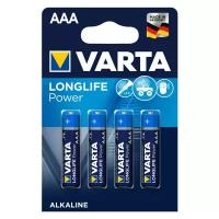 Батарейка VARTA LONGLIFE POWER LR03 AAA мизинчиковые 4 шт