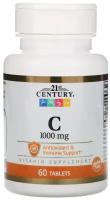 Таблетки 21st Century Vitamin C 1000 мг, 0.2 г, 1000 мг, 60 шт