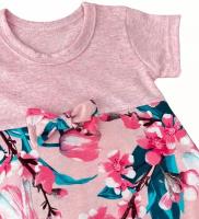 Платье для девочки летнее / платье детское / сарафан / туника летняя / платье нарядное / на праздник Розовый тюльпаны 80-86