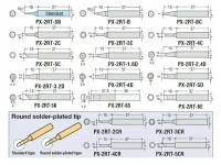 Сменное жало GOOT PX-2RT-SB (d7х37мм), насадка для паяльников и паяльных станций с защитным покрытием, наконечник конус для пайки, Япония