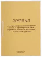 Журнал регистрации инструктажа на рабочем месте, 32 л., сшивка/пломба/обложка ПВХ, 130202