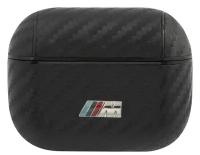 Чехол BMW M-Collection PU Carbon effect with Metal logo для AirPods Pro, черный