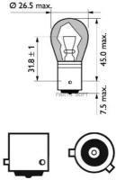 PHILIPS 12496NACP Лампа PHILIPS галогеновая PY21W BAU15S 21W