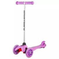 Самокат-кикборд Novatrack Disco-kids, детский трансформер, max 40 кг, розовый