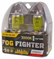 Лампа автомобильная галогеновая H4 Avantech FOG FIGHTER 12V 60/55W P43t 3000K (комплект 2 шт.) AB3004