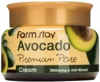 Farmstay Avocado Premium Pore Cream Осветляющий лифтинг-крем для лица с экстрактом авокадо, 100 г