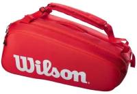 Теннисная сумка Wilson SUPER TOUR RED (9 ракеток)