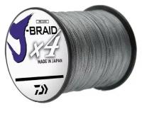 Шнур плетеный Daiwa J-Braid PE x4 300 м #0.8 / 0.148 мм серый