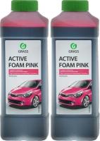 Пена для бесконтактной мойки автомобиля Grass "Active Foam Pink", 2 шт по 1 л