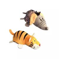 Мягкая игрушка 1 TOY Вывернушка Тигр-Слон с пайетками