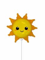 Воздушный шар фигура на палочку Солнышко 1шт