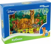 Кубики пластиковые "Бемби" 12 кубиков (Disney)