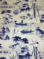 Ткань хлопок принт Китайская роспись, ширина 180
