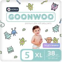 Подгузники-трусики GOONWOO размер 5 / XL (12 - 20 кг), 38 шт