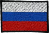 Нашивка на одежду Флаг России на термоплёнке 70х45 мм